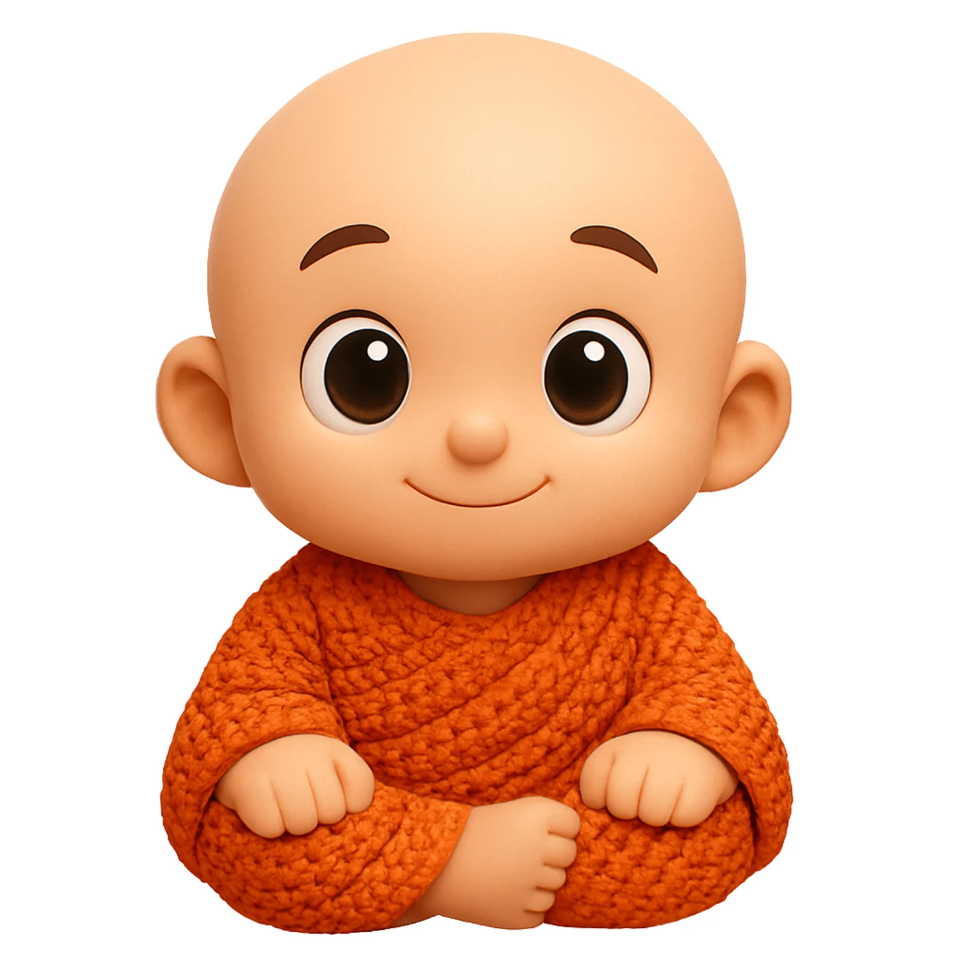 KNODD character concept, a smiling companion in an orange robe